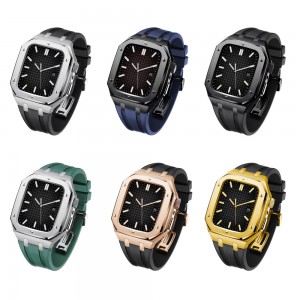 Suitable for Apple Watch Apple AP modification with integrated stainless steel case and silicone strap